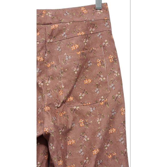 Tach Clothing Womens XS Cordouroy Pants Tie Front Wide Leg Floral Print - Picture 5 of 8